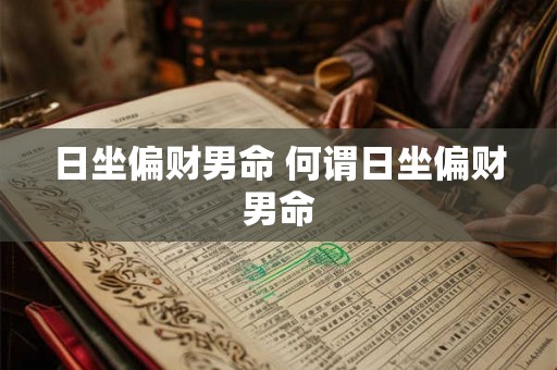 日坐偏财男命 何谓日坐偏财男命