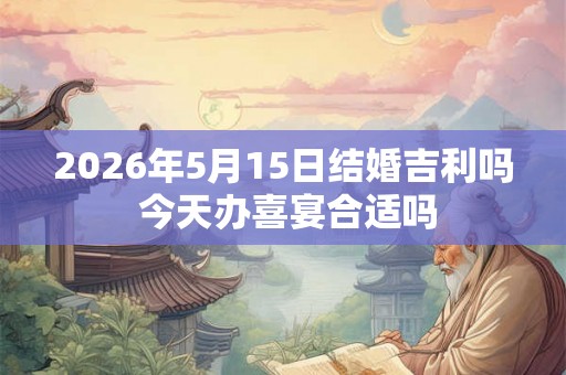 2026年5月15日结婚吉利吗 今天办喜宴合适吗