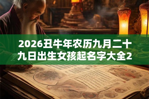 2026丑牛年农历九月二十九日出生女孩起名字大全2026年