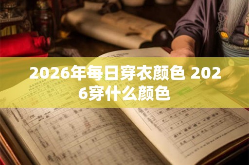 2026年每日穿衣颜色 2026穿什么颜色 2026年每日穿衣颜色 2026穿什么颜色