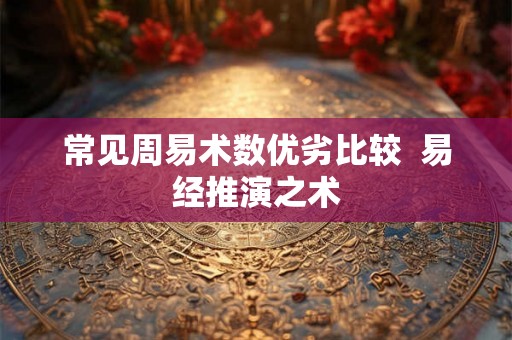 常见周易术数优劣比较 易经推演之术 常见周易术数优劣比较 易经推演之术