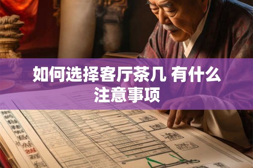 如何选择客厅茶几 有什么注意事项