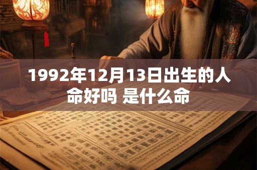 1992年12月13日出生的人命好吗 是什么命