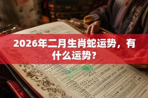 2026年二月生肖蛇运势，有什么运势？