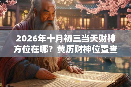 2026年十月初三当天财神方位在哪？黄历财神位置查询
