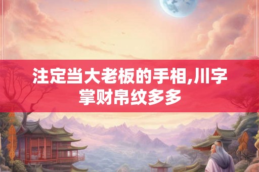 注定当大老板的手相,川字掌财帛纹多多