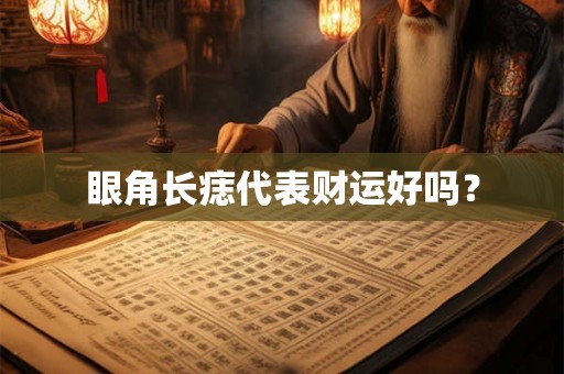 眼角长痣代表财运好吗？
