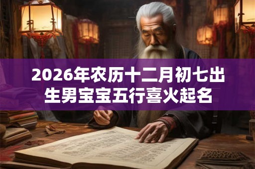 2026年农历十二月初七出生男宝宝五行喜火起名 2026年农历十二月初七出生男宝宝五行喜火起名