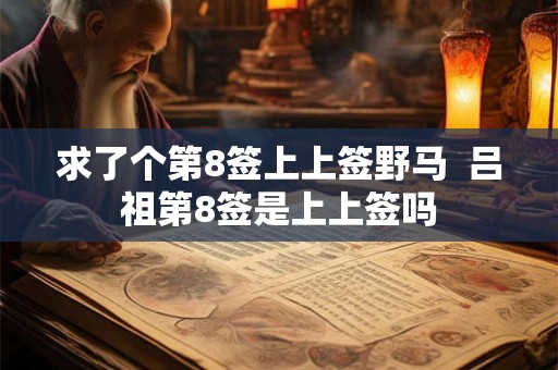 求了个第8签上上签野马 吕祖第8签是上上签吗 求了个第8签上上签野马 吕祖第8签是上上签吗