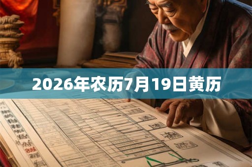 2026年农历7月19日黄历