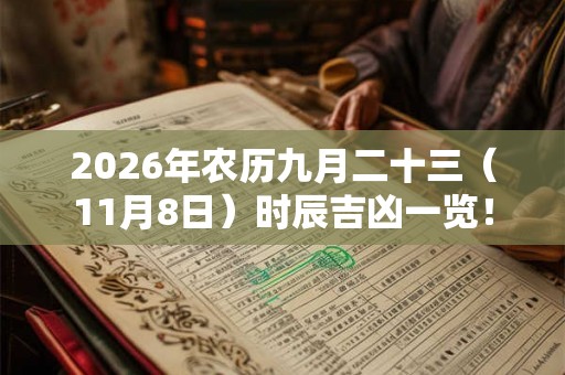 2026年农历九月二十三（11月8日）时辰吉凶一览！
