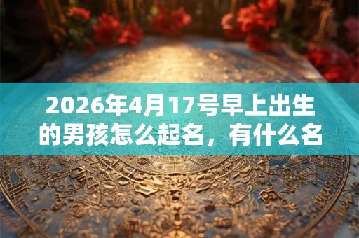 2026年4月17号早上出生的男孩怎么起名,有什么名字推荐? 2026年4月17号早上出生的男孩怎么起名,有什么名字推荐?