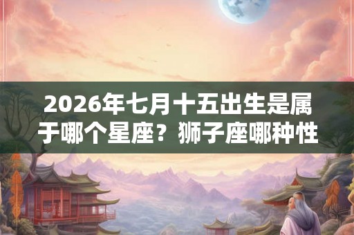 2026年七月十五出生是属于哪个星座？狮子座哪种性格