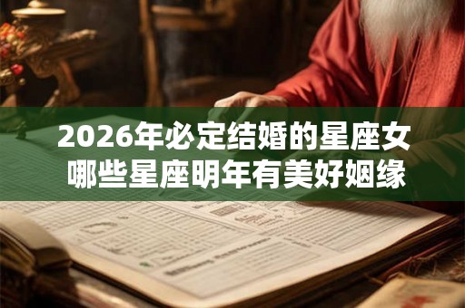 2026年必定结婚的星座女 哪些星座明年有美好姻缘