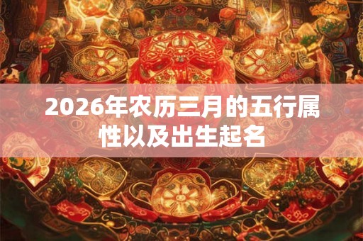 2026年农历三月的五行属性以及出生起名