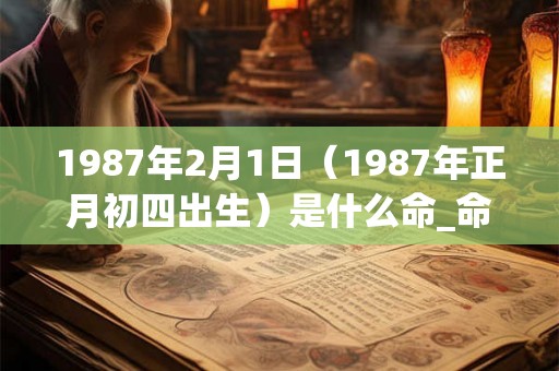 1987年2月1日（1987年正月初四出生）是什么命_命运如何