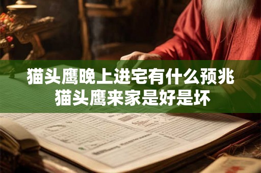 猫头鹰晚上进宅有什么预兆 猫头鹰来家是好是坏 猫头鹰晚上进宅有什么预兆 猫头鹰来家是好是坏