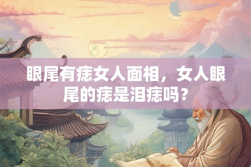 眼尾有痣女人面相，女人眼尾的痣是泪痣吗？