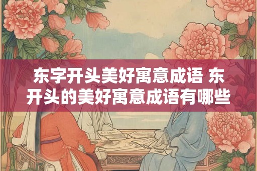 东字开头美好寓意成语 东开头的美好寓意成语有哪些