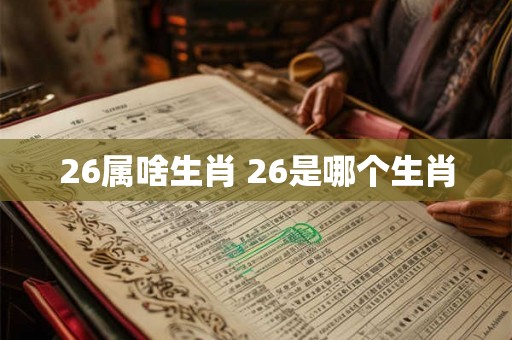 26属啥生肖 26是哪个生肖