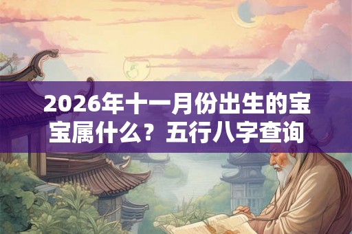 2026年十一月份出生的宝宝属什么？五行八字查询
