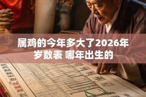 属鸡的今年多大了2026年岁数表 哪年出生的