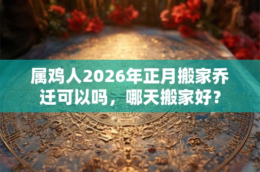 属鸡人2026年正月搬家乔迁可以吗，哪天搬家好？