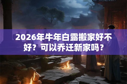 2026年牛年白露搬家好不好?可以乔迁新家吗? 2026年牛年白露搬家好不好?可以乔迁新家吗?