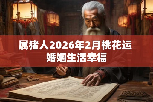 属猪人2026年2月桃花运 婚姻生活幸福 属猪人2026年2月桃花运 婚姻生活幸福