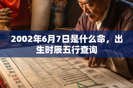 2002年6月7日是什么命，出生时辰五行查询