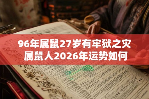 96年属鼠27岁有牢狱之灾 属鼠人2026年运势如何