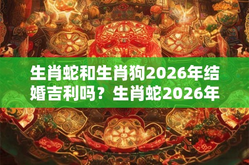 生肖蛇和生肖狗2026年结婚吉利吗？生肖蛇2026年会走好运吗？