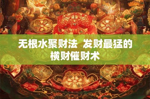 无根水聚财法  发财最猛的横财催财术