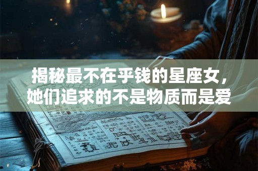 揭秘最不在乎钱的星座女，她们追求的不是物质而是爱情