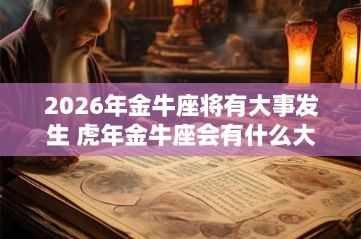 2026年金牛座将有大事发生 虎年金牛座会有什么大事 2026年金牛座将有大事发生 虎年金牛座会有什么大事