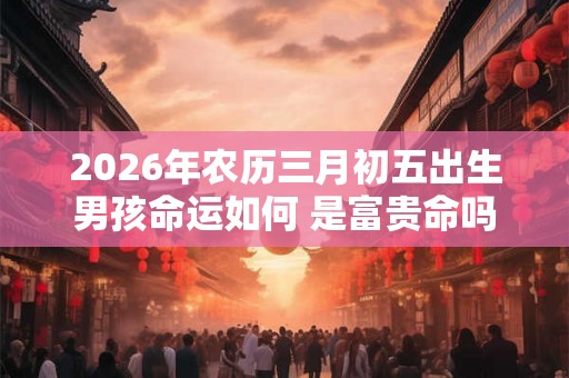 2026年农历三月初五出生男孩命运如何 是富贵命吗 2026年农历三月初五出生男孩命运如何 是富贵命吗