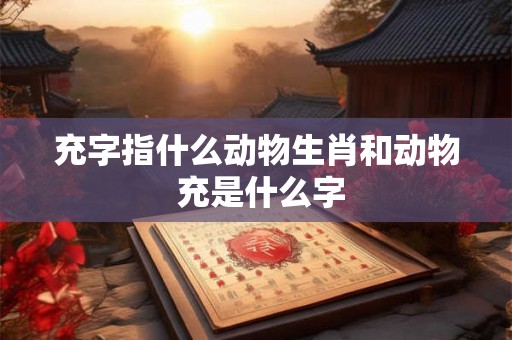 充字指什么动物生肖和动物 充是什么字