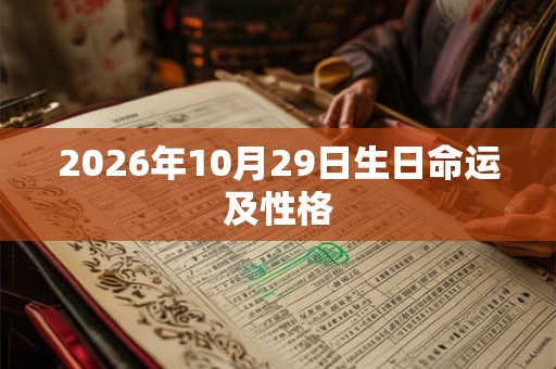 2026年10月29日生日命运及性格