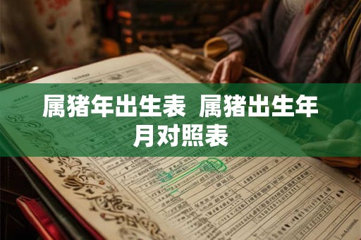 属猪年出生表 属猪出生年月对照表 属猪年出生表 属猪出生年月对照表