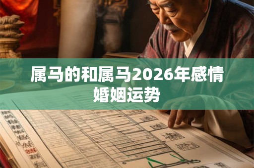 属马的和属马2026年感情婚姻运势