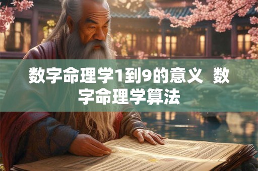 数字命理学1到9的意义  数字命理学算法