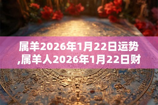 属羊2026年1月22日运势,属羊人2026年1月22日财运,生肖羊2026年1月22日运势