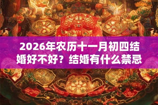 2026年农历十一月初四结婚好不好?结婚有什么禁忌? 2026年农历十一月初四结婚好不好?结婚有什么禁忌?