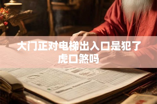 大门正对电梯出入口是犯了虎口煞吗