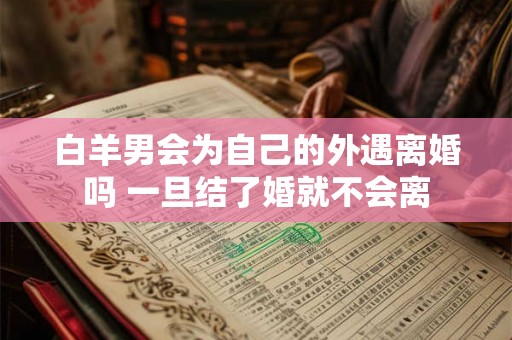 白羊男会为自己的外遇离婚吗 一旦结了婚就不会离