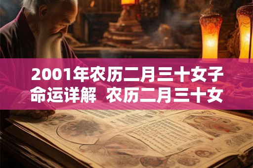 2001年农历二月三十女子命运详解 农历二月三十女子命运 2001年农历二月三十女子命运详解 农历二月三十女子命运