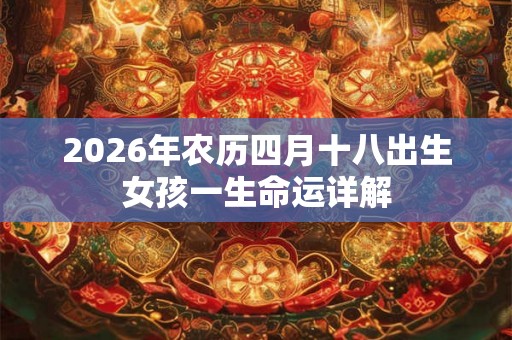 2026年农历四月十八出生女孩一生命运详解