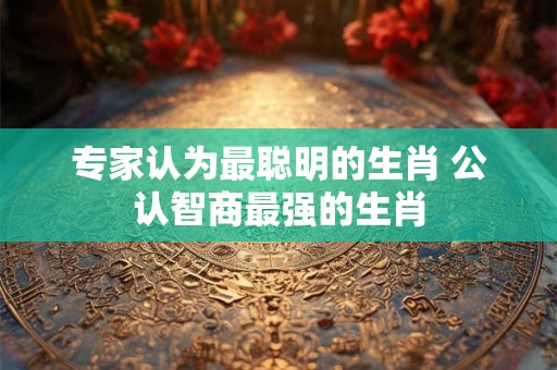 专家认为最聪明的生肖 公认智商最强的生肖 专家认为最聪明的生肖 公认智商最强的生肖