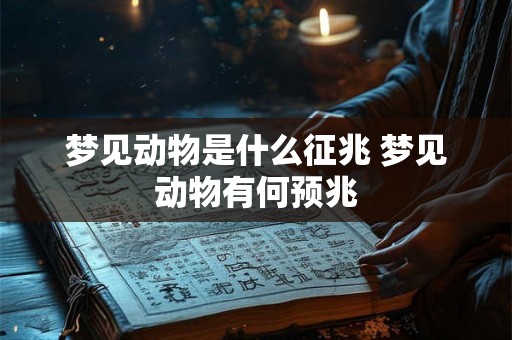 梦见动物是什么征兆 梦见动物有何预兆 梦见动物是什么征兆 梦见动物有何预兆