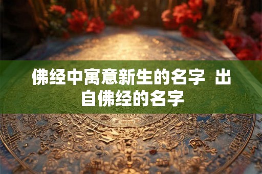 佛经中寓意新生的名字  出自佛经的名字